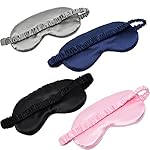 Sleep Masks 4 Pack Silky Eye Cover Soft Satin Blindfold Elastic Strap Night Eye Shade for Women Men - Image 2
