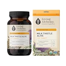Living Alchemy Fermented Milk Thistle Supplement - Symbio Fermented Liver Cleanse Blend with Dandelion Root, Turmeric - Liver Supplement for Men & Women - Vegan, Non-GMO- Living Alchemy, 60 Pcs