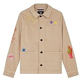 Knopfverschluss Sony NEC Optiarc PS by Paul Smith Herren Ps Paul Smith Arbeitsjacke Bestickt Jacke, Medium Beige, M