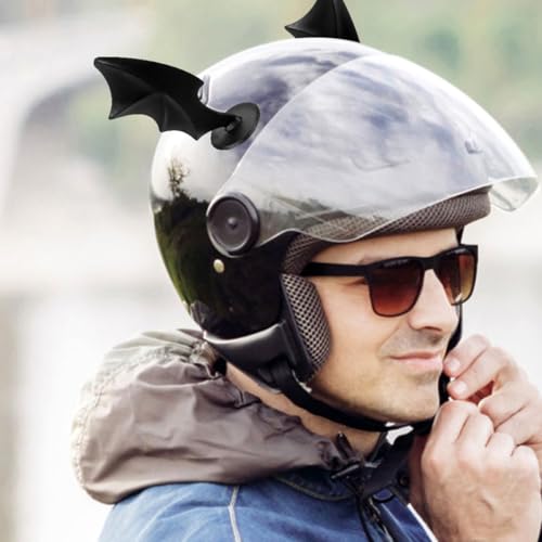 Accessoires de cheveux déguisement ailes de casque et décor miniature noir