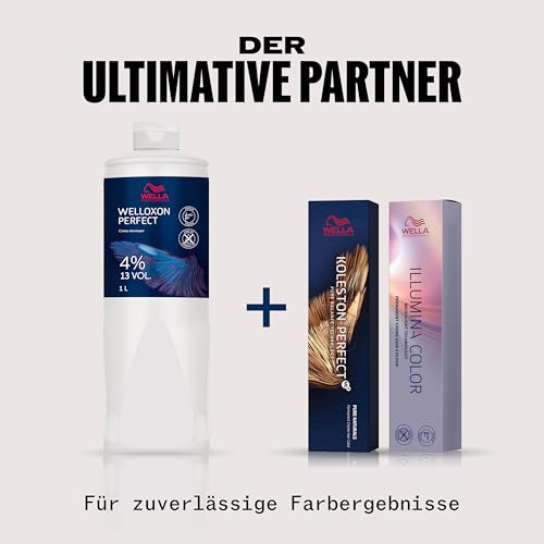 Wella Professionals Welloxon Perfect Entwickler 4% – Wasserstoffperoxid für Haarfarbe & Tönung – Oxidant für Koleston, Illumina & Magma – 1L