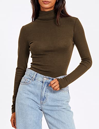 SUNBS Womens 3 Piece Turtleneck Long Sleeve Shirts Mock Neck Fall Fashion 2025 Slim Fit Winter Thermal Underwear Tops2