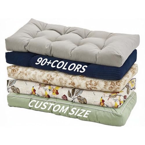Genérico Cojines Personalizados a Medida para Bancos de Interior y Exterior, Cojín de Asiento Capitoné Suave con Base Antideslizante, para Banco de Madera Sofa Palets Jardín Terraza