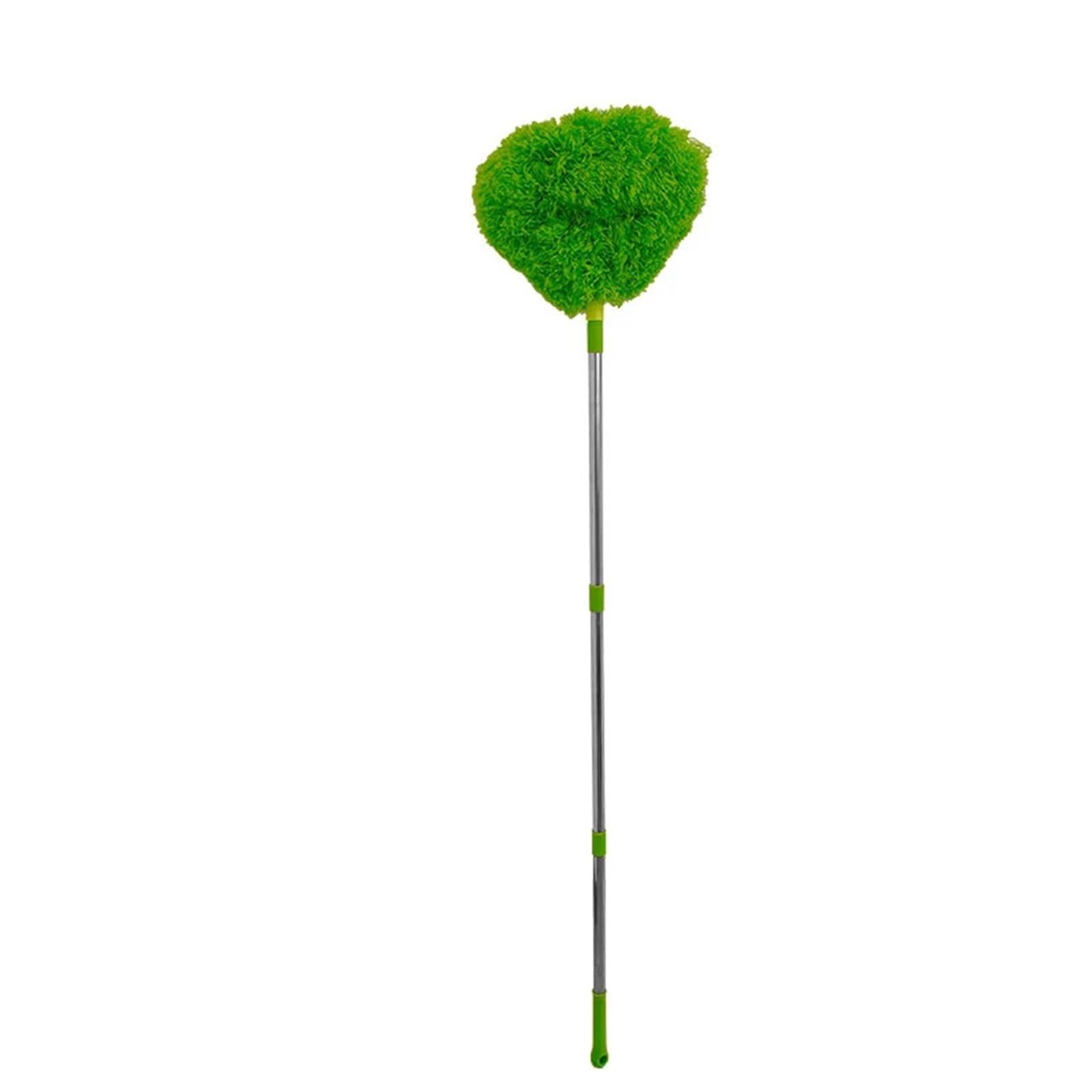 Cleaning Duster Ceiling Fan Cleaner With Extension Pole Dust Removal Brush Removable(Green)