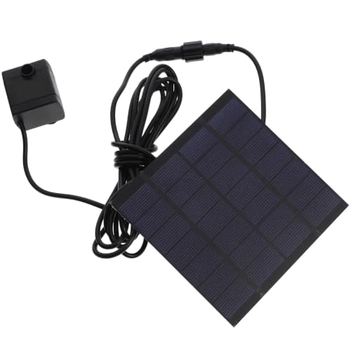 ABOOFAN Bomba de Agua Sumergible Energía Solar de 7v y 1w, Capacidad de 180 L/h, Panel Solar y Material Plástico Resistente para Jardín y Fuente
