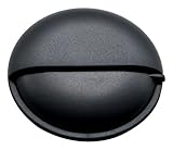 PuTwo Round Metal Pill Box Pill Case Pill Organizer with Mirror - Black