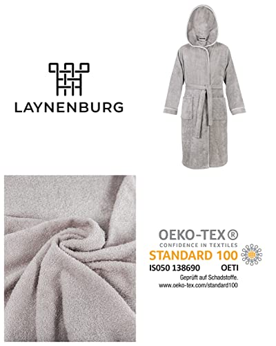 Albornoz de hombre LAYNENBURG de algodón 100%, bata larga de baño de 360g/m2 talla L 6
