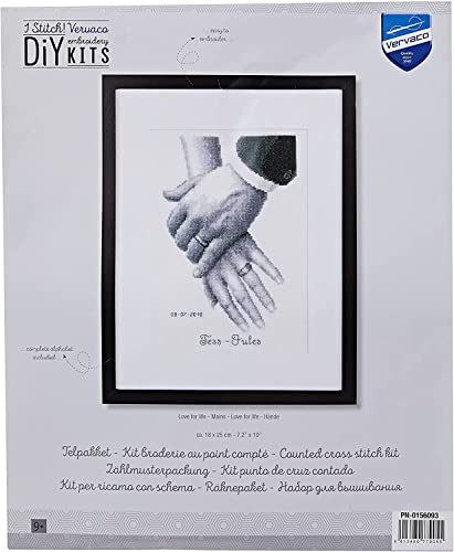 Vervaco Counted Cross Stitch Kit: Love for Life, Multi-Color, 18cm x 25cm