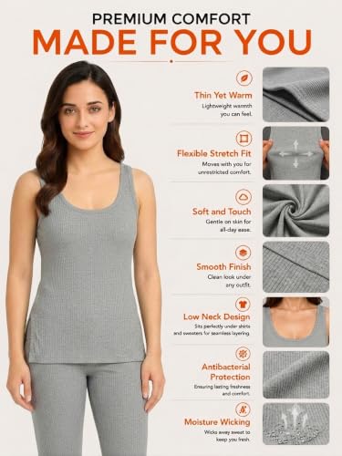 Image of BODYCARE Anti-Bacterial Solid Women's Slim Fit Thermal Top
