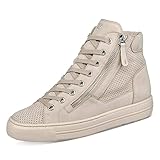 Decksohle: Leder Paul Green Sneaker 5134-031, Rauleder, Beige, Damen EU 4,5/37,5