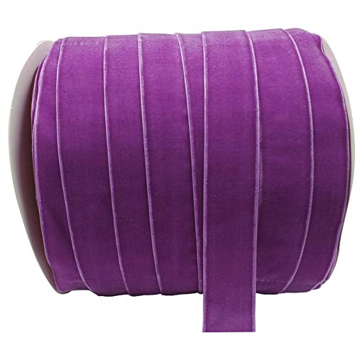 Image of 10 Yards Velvet Ribbon Colors (Purple, 1 inch)