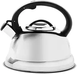 Brinox - Chaleira com Apito 2,7L com Fundo de Indução Roma - Aço Inox