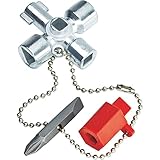 KNIPEX 00 11 02 Schaltschrank-Schlüssel für gängige Schränke und Absperrsysteme 44 mm