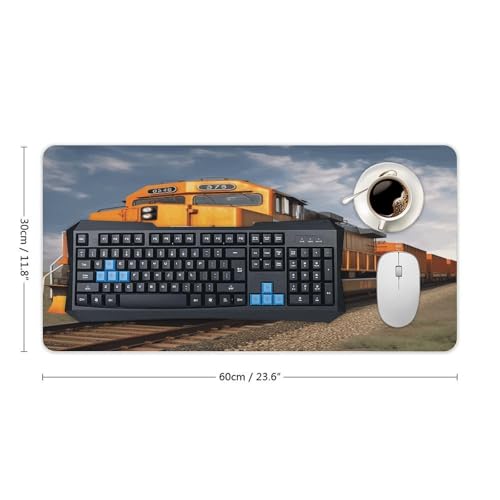 Freight Train Desk Pad Large Office Desk Mat Waterproof miniatura 2