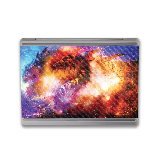 Image of MightySkins Carbon Fiber Skin Compatible with Microsoft Surface Laptop Go 3 (2023) Full Wrap Kit - Dragon Nebula | Protective, Durable Textured Carbon Fiber Finish | Made in The USA