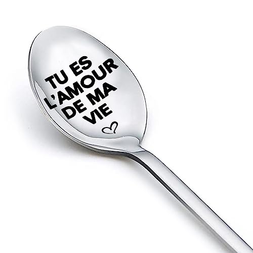 Cadeau D'anniversaire Femme Homme Cuillère Cadeau Couple Amoureux Petit Cadeau Noel Je T'aime Mon Amour Cuillères Petit Ami Tu Es L'amour De Ma Vie