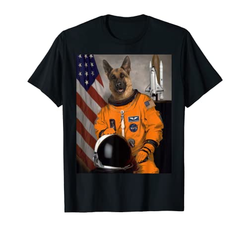 Pastor alemán Astronauta, Orgulloso, Patriótico Camiseta