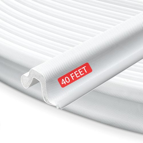 Extra Thick Kerf Door Weather Stripping White, V-Shaped Door Seal Strip