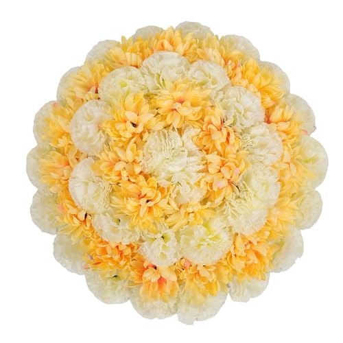 Chrysanthème en soie résistant aux intempéries pour décoration funéraire durable