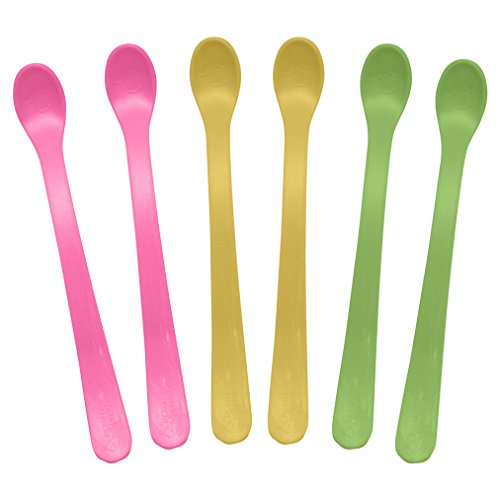 green sprouts Sprout Ware Infant Spoon, Pink Assortment, 6 Count