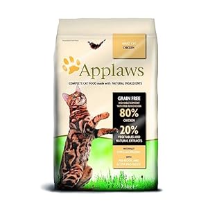 Applaws getreidefreies Katzentrockenfutter mit Huhn für ausgewachsene und reife Katzen, natürlich und vollständig (1x 7,5kg Packung)