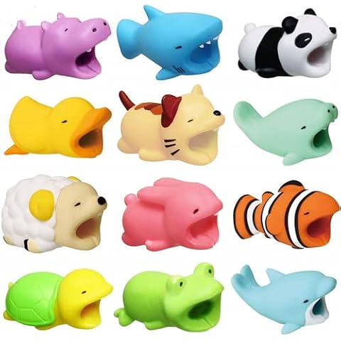 Cute Animal Bites Cable Protector Various Animal Cable Chewers Cable Prevents Cable Break Cable Protector Case for iPhone/iPad (Style 1) Cover