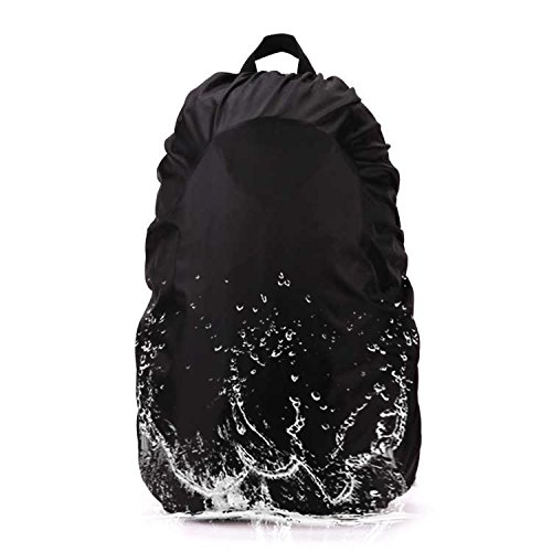 ayamaya Camping Backpack Rain Cover, 45-65L Waterproof Backpack Elastic Water Cover Rucksack Water-Resist Dustproof Cover for Hiking Camping Traveling -Black