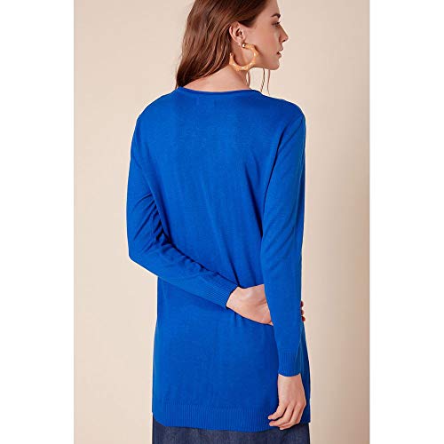 Pull Manga Longa Preguiça Azul Xingu - M