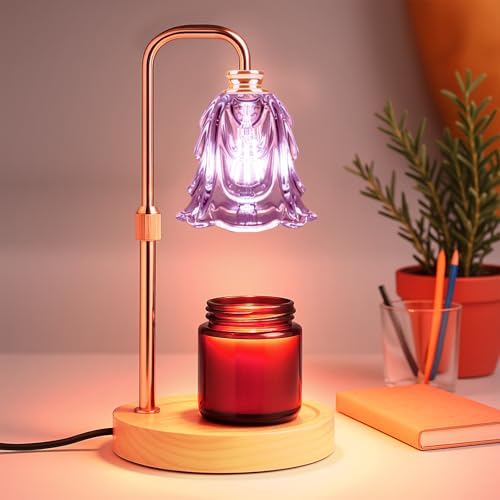 EPIMA Candle Warmer Lamp with Timer and Dimmer Electric Wax Warmers for Scented Candles with 5 Brightness Settings Anti-Glare Lamp with Adjustable Height Home Decor Gift for Valentines Birthday
