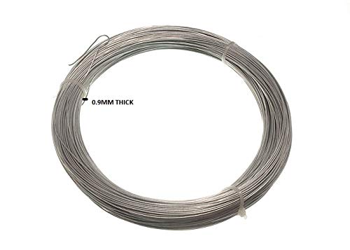 5 X Galvanised Steel Wire - 0.9mm Diameter, 1/2 kg, 100m Roll