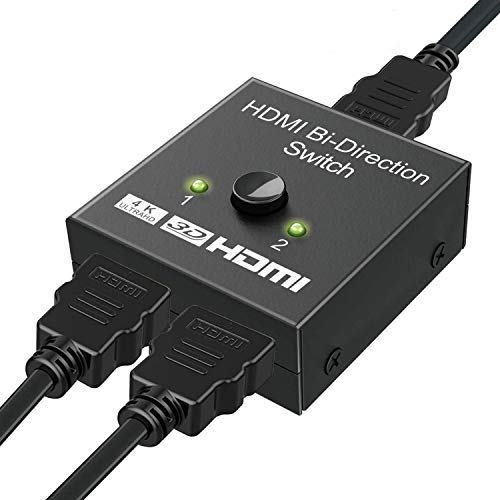 【EWISE】 hdmi 分配器 hdmi 切替器 hdmiセレクター 4K対応 コンパクトサイズ 双方向 1入力2出力/2入力1出力 (2入力・1出力/1出力・2入力)