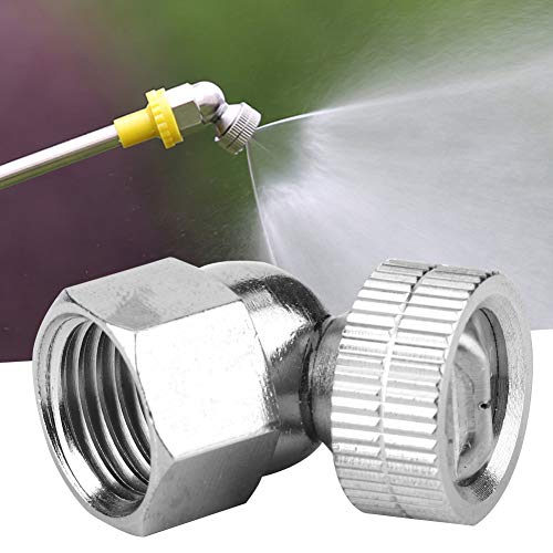 Hffheer Knapsack Sprayer Nozzles, G1/4 Copper Chromeplated Spraying Nozzles Head Atomization Misting Nozzle Knapsack Sprayer Spares(Elbow Nozzle)