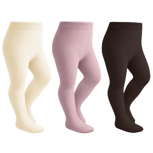 Image of Stelle Toddler Girls Tights Baby Cable Knit Stockings Thick Cotton Legging