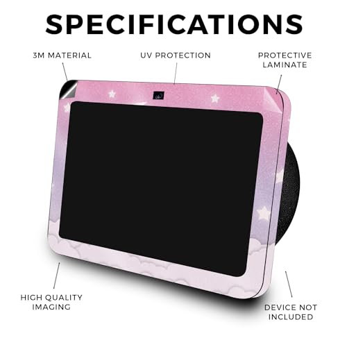 Image of Glossy Glitter Skin Compatible with Amazon Echo Show 8 (3rd Gen, 2023) - Baby Moon - Premium 3M Vinyl Protective Wrap Decal Cover - Easy to Apply | Crafted in The USA by MightySkins