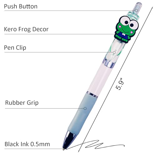 Pack 5 bolígrafos retráctiles con tinta gel negra 0.5 mm miniatura 4