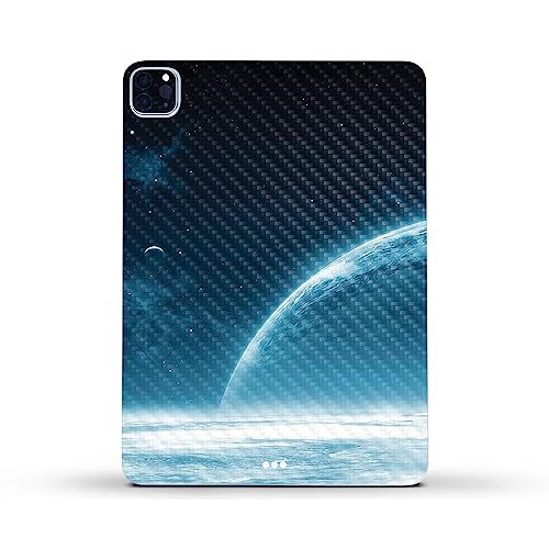 Image of MightySkins Carbon Fiber Skin Compatible with Apple iPad Pro 11 inch M2 4th Gen (2022) Full Wrap Kit - Outer Space | Protective, Durable Textured Carbon Fiber Finish | Easy to Apply | Made in The USA