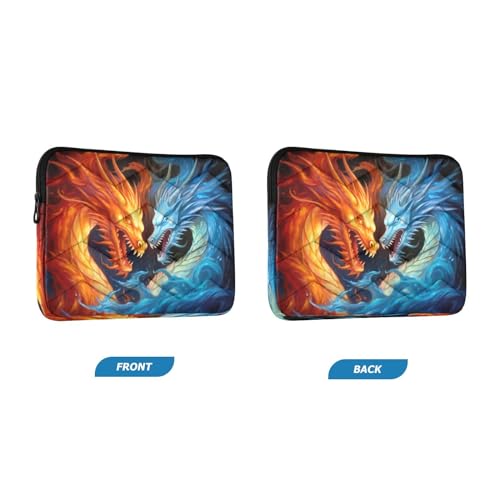 Funda para portátil con diseño 3D dragones 13-14 pulgadas miniatura 2