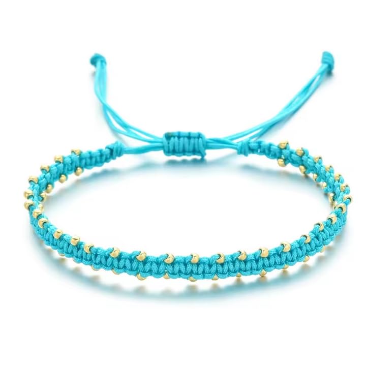 Bracelet tressé à la main pour femmes : bijoux en perles H élégants