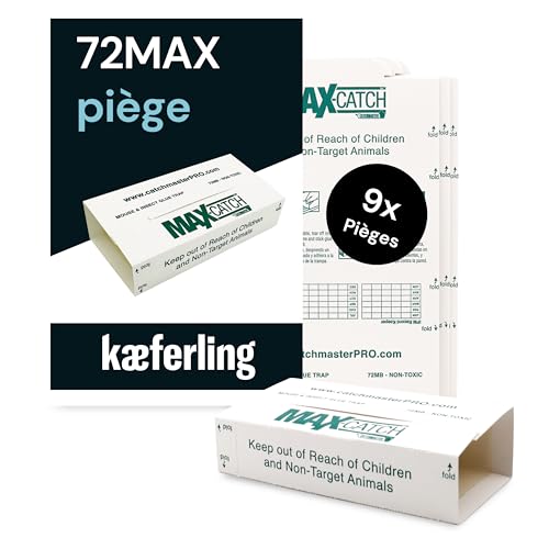 Catchmaster 72MAX Plaque Collante Souris – 9 Pièges à Souris Collante XXL avec Appât...
