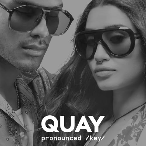 Image of QUAY High Key Extra Large Polarized Unisex Aviator Sunglasses, UV Protection, Oversized Accessories for On The Go Lifestyle