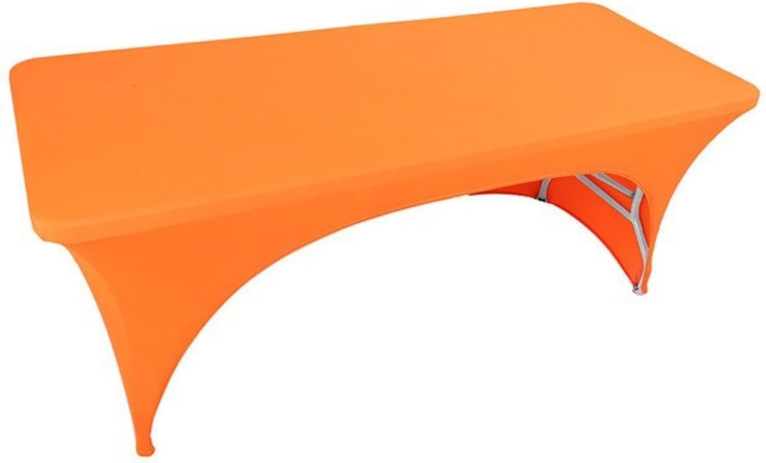 KIJyfgTR Rectangular Spandex Tablecloth – Ideal For Weddings And Birthdays(Orange,4FT 122x76cm)