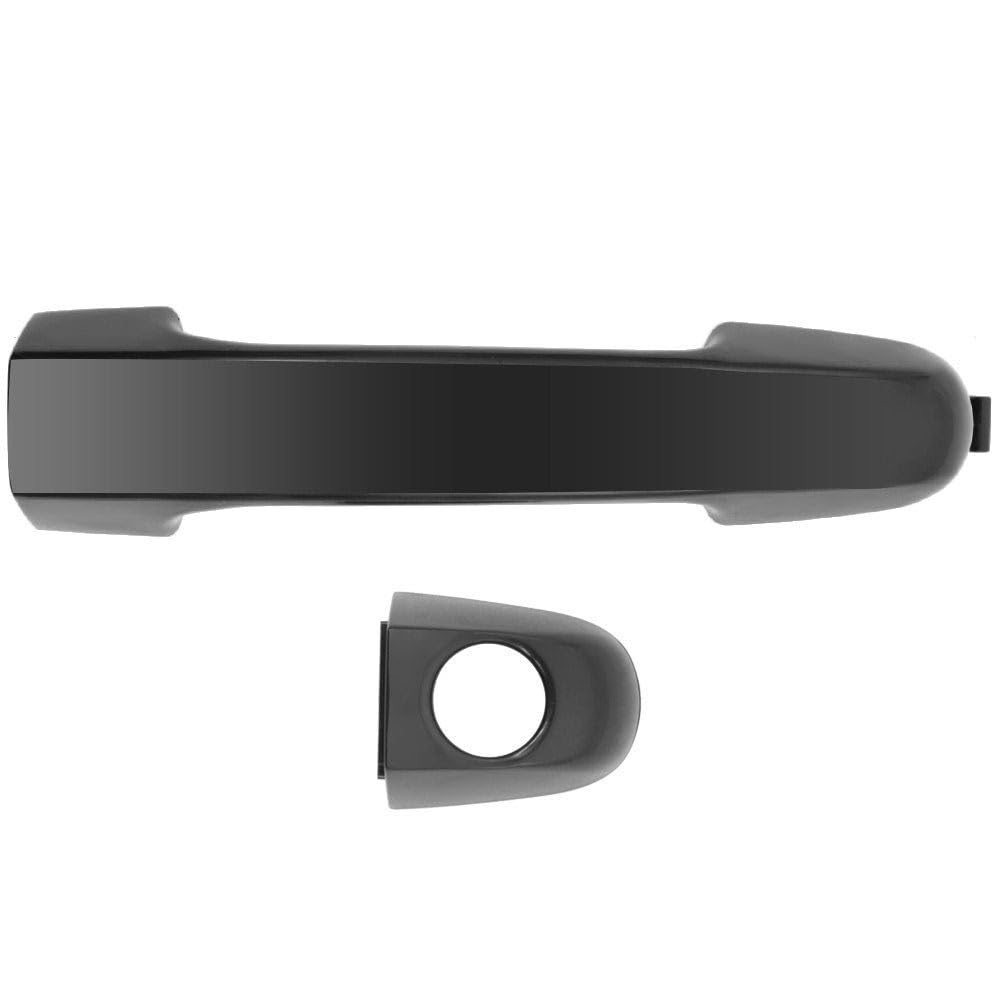 Riloer Maniglia per porta esterna sinistra, maniglia esterna in plastica nera, adatta per Hy-undai i20 2007-2014