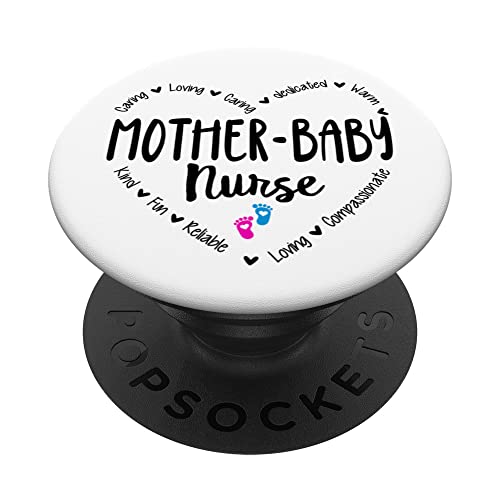 Mother Baby Nurse Postpartum Accouchement Nurses Squad OB PopSockets PopGrip Interchangeable