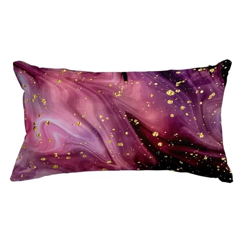 EHOMERY Rectangular Funda Cojín de Lactancia Fundas Almohadas Individuales Patrón Mármol Seda, para Sofa Cuadradas Vibrante Sedoso Y Lujoso, 30x50cm