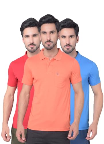 Image of Dollar Mens Cotton Casual Solid Polo Tshirt (Pack of 1)