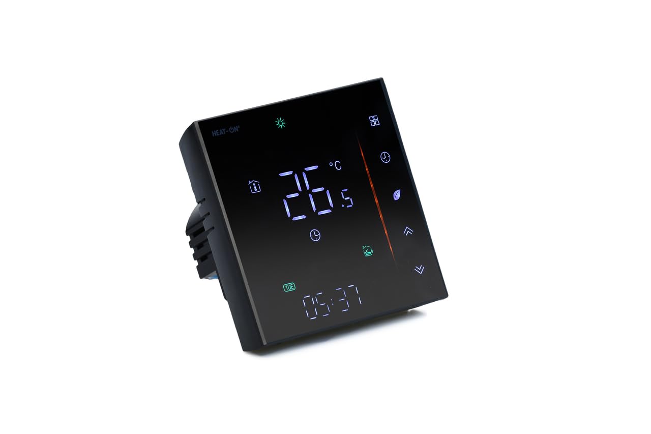 HEAT-ON Termostat HO WIFI GLASS BLACK Cyfrowy Tygodniowy (Czarny)