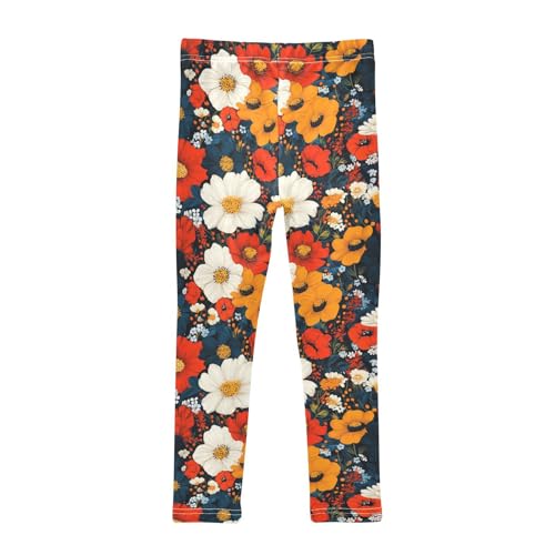 Girls Leggings Boho Florals Print Soft Toddler Leggings for Girls Kids Pants Size 4T-10T2