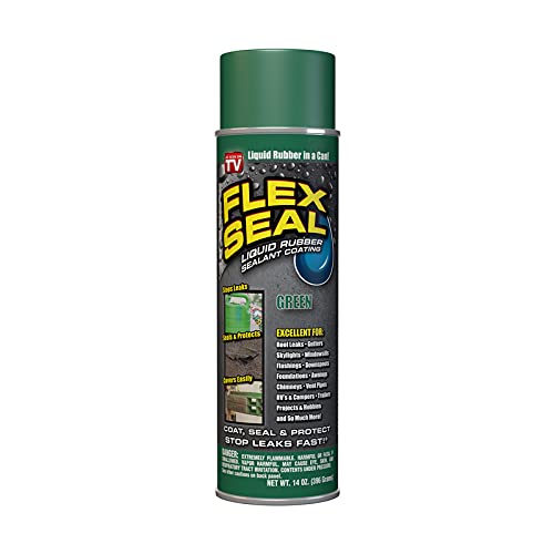 Flex Seal Satin Green Rubber Spray Sealant 14 Oz. - Case of: 6