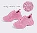LUCKY STEP Rhinestone Chunky Sneakers for Women Fashion Platform Sparkly Dad Casual Shoes Lightweight Tennis Walking Sport Footwear(Pink,8.5)