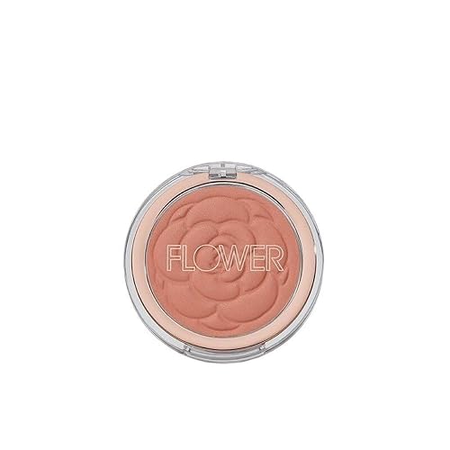FLOWER Beauty By Drew Barrymore Blush Powder – Brillo natural mate o brillante – Calienta la tez + brillo rosado – Larga duración + mejora el tono